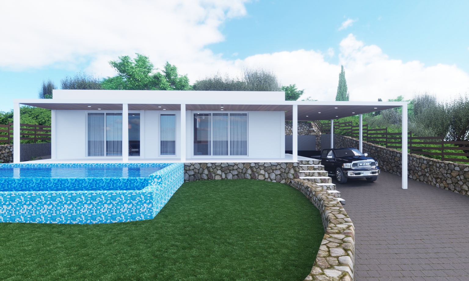 3D vizualizace domu – realistický návrh interiéru a exteriéru ještě před začátkem výstavby